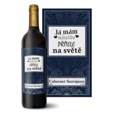 Červené víno Já mám nejlepšího přítele na světě: 0,75 l 
