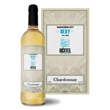 Bílé víno Nesnáším být sexy, ale jsem učitel: 0,75 l 