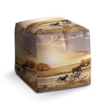 Taburet Cube Safari: 40x40x40 cm
