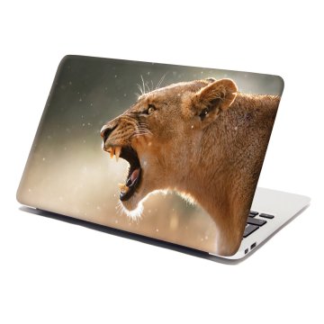 Samolepka na notebook Rozzuřená lvice