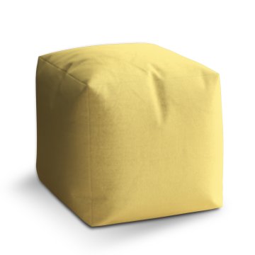 Taburet Cube Světle žlutá: 40x40x40 cm