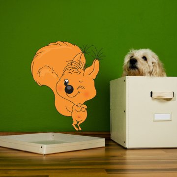 Samolepka na zeď: Veverka