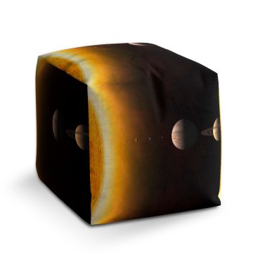 Taburet Cube Planety: 40x40x40 cm