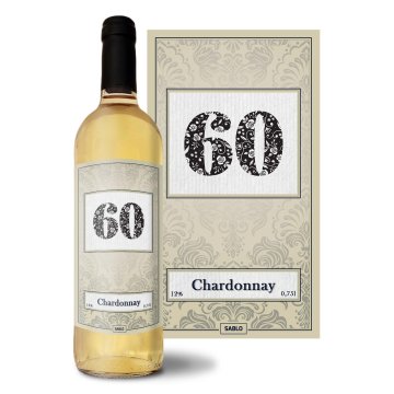 Bílé víno k 60. narozeninám: 0,75 l