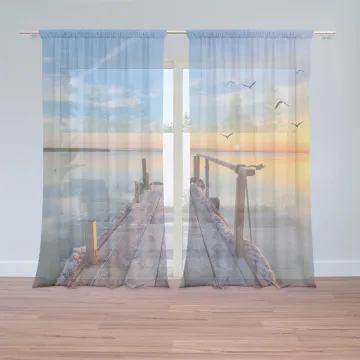 Záclony Molo a racci: 2ks 150x250cm