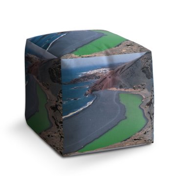 Taburet Cube Černé pobřeží: 40x40x40 cm