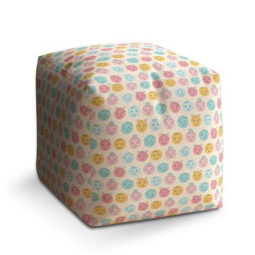 Taburet Cube Smajlíci: 40x40x40 cm