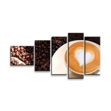 Obraz - 5-dílný Káva