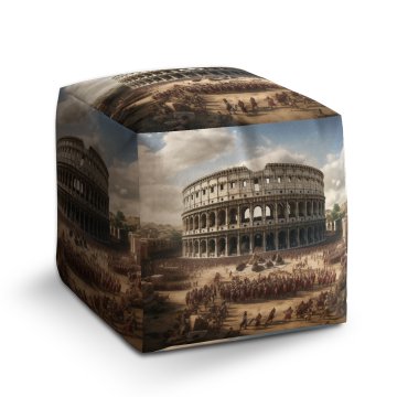 Taburet Cube Řím Koloseum Legie: 40x40x40 cm