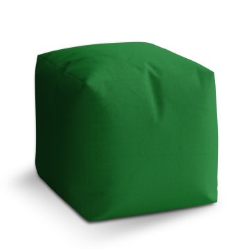 Taburet Cube Tmavě zelená: 40x40x40 cm