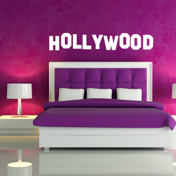 Samolepka na zeď: nápis Hollywood