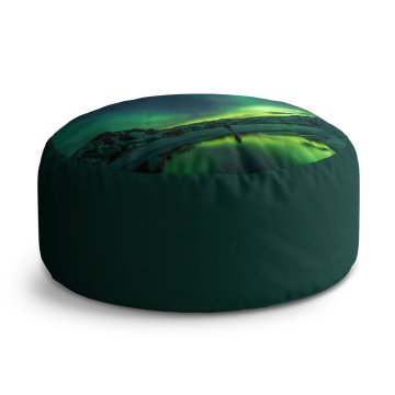 Taburet Circle Zelená záře: 40x50 cm