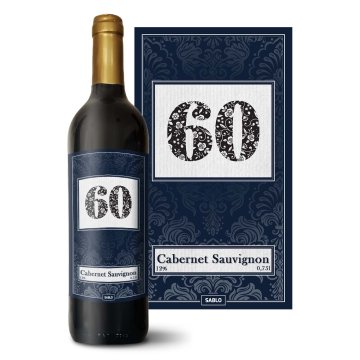 Červené víno k 60. narozeninám: 0,75 l 