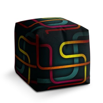 Taburet Cube Barevné klikyháky: 40x40x40 cm