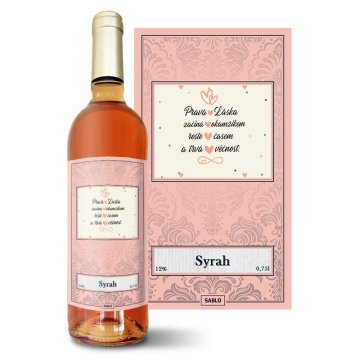 Růžové víno Pravá láska: 0,75 l 