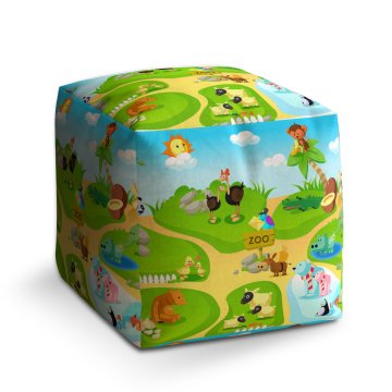 Taburet Cube Dětský motiv 3: 40x40x40 cm