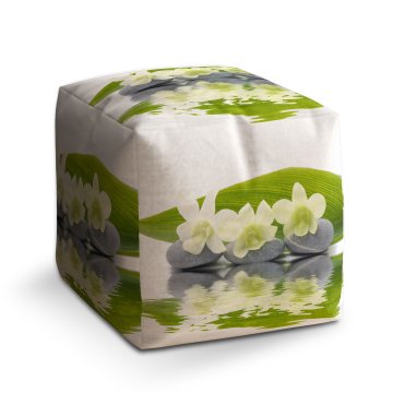 Taburet Cube Bílá orchidej: 40x40x40 cm