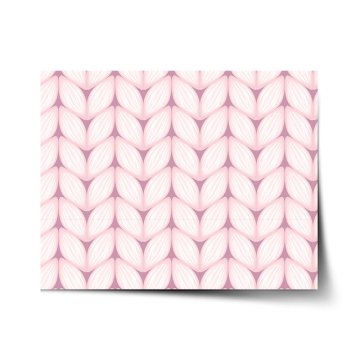 Plakát Bledě růžové pletení