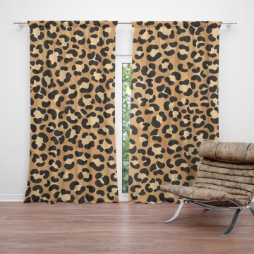 Závěs Gepardí vzor: 2ks 140x250cm