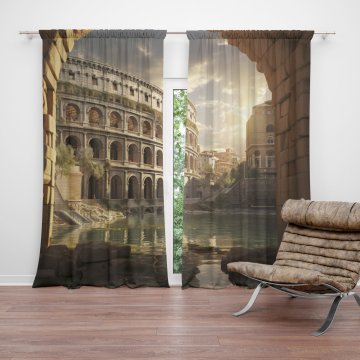 Závěs Řím Koloseum Art: 2ks 140x250cm