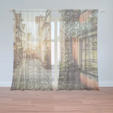 Záclony Městská ulička: 2ks 150x250cm