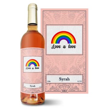 Růžové víno Love is love 2: 0,75 l 