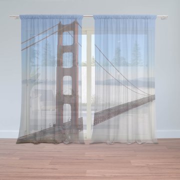 Záclony Golden Gate v mlze: 2ks 150x250cm