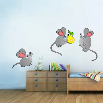 Samolepka na zeď: Myšky 4ks