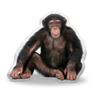 3D polštář ve tvaru Šimpanz