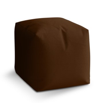 Taburet Cube Čokoládově hnědá: 40x40x40 cm