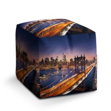 Taburet Cube Most v New Yorku: 40x40x40 cm
