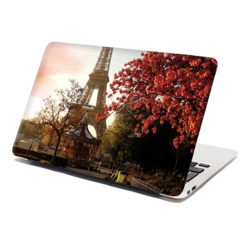 Samolepka na notebook Eiffelova věž a červený strom