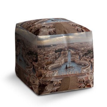 Taburet Cube Řím Vatikán Svatopetrské náměstí: 40x40x40 cm