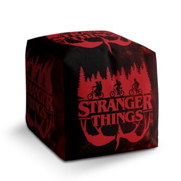 Taburet Cube Stranger Things Red: 40x40x40 cm