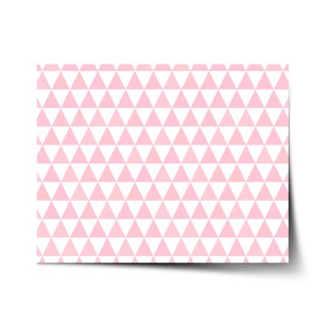 Plakát Růžové a bílé trojúhelníky