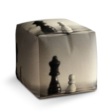 Taburet Cube Šachy: 40x40x40 cm