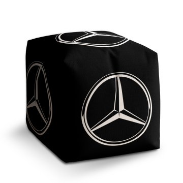 Taburet Cube Logo 2 Černá: 40x40x40 cm