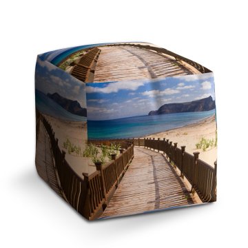 Taburet Cube Chodníček na pláž: 40x40x40 cm