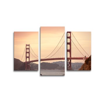 Obraz - 3-dílný Golden Gate 2