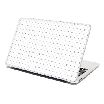Samolepka na notebook Srdíčka na bílé