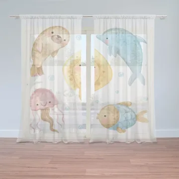Záclony Podmořská parta: 2ks 150x250cm
