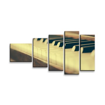 Obraz - 5-dílný Klávesy klavíru
