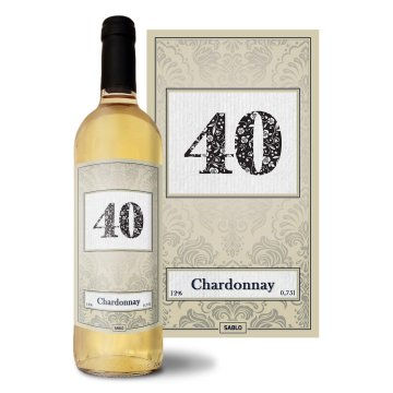 Bílé víno k 40. narozeninám: 0,75 l