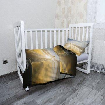 Mikroply&scaron;ov&eacute; dětsk&eacute; povlečen&iacute; do post&yacute;lky Kř&iacute;dlo letadla nad mraky