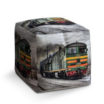 Taburet Cube Lokomotiva: 40x40x40 cm