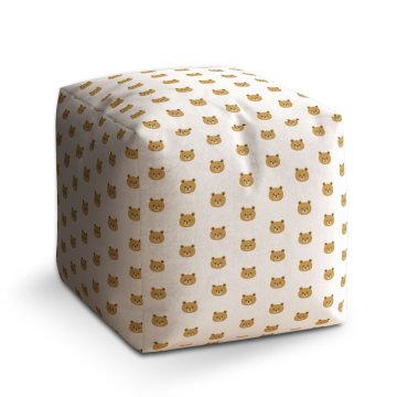 Taburet Cube Medvídci na bílé: 40x40x40 cm