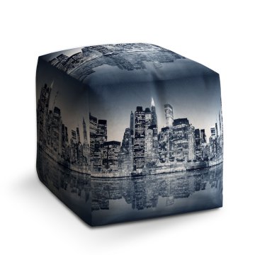 Taburet Cube Noční New York: 40x40x40 cm