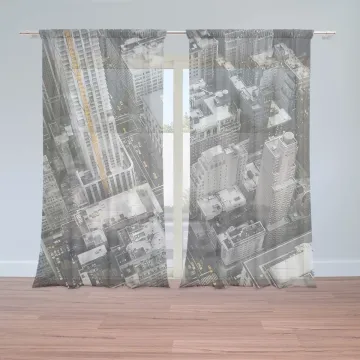 Záclony Pohled z mrakodrapu: 2ks 150x250cm