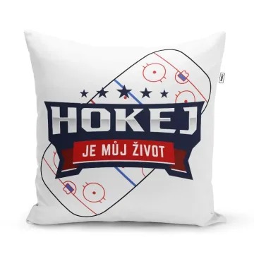 Polštář Hokej je můj život: 40x40 cm