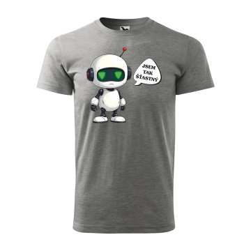 Tričko s potiskem Šťastný robot